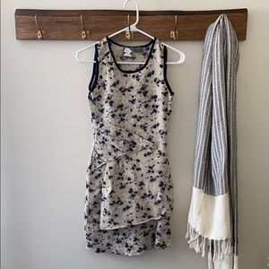 Anthropologie spotted fitted wool dress